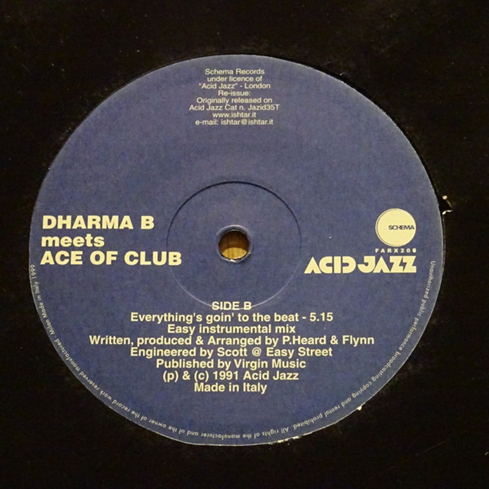 Dharma B Meets Ace Of Clubs - Everything's Goin' To (Vinyl 12" - IT - Original)