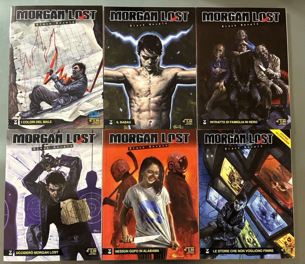 Morgan Lost Black Novels N. 1 2 3 4 5 6 serie completa Bonelli