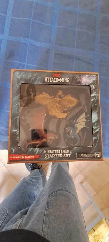 3 Draghi D&D WizKids (Rosso, Blu, Ramato) - Young Large - Attack Wing