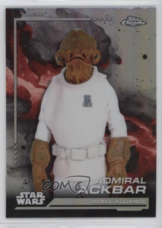 2024 Topps Chrome Star Wars Alleanza Ribelle Arcobaleno Rifrattore Ammiraglio Ackbar 2k3