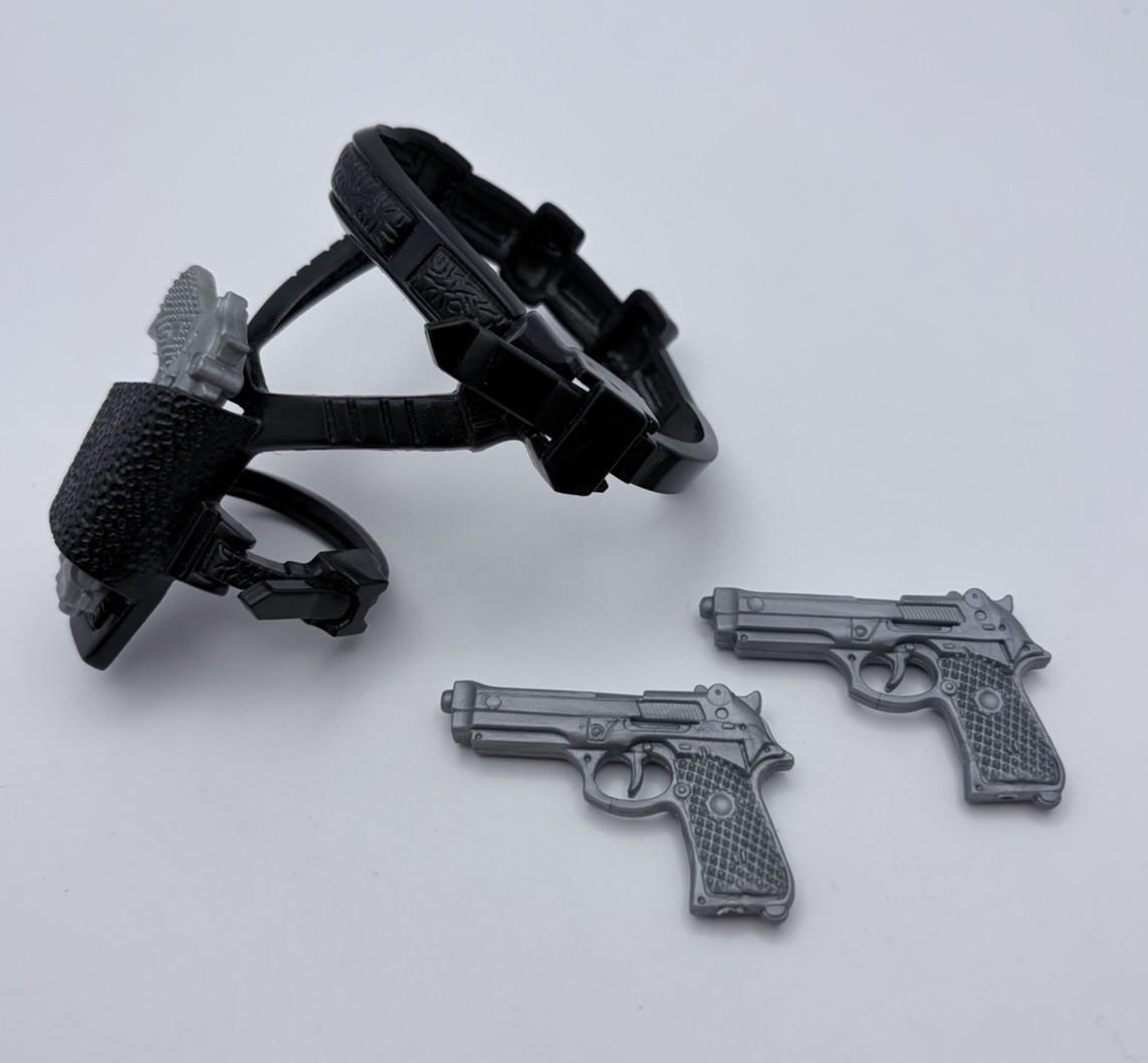 Action Man GI Joe 12” Figure Gun Belt Holster & 3 Toy Pistols Accessories