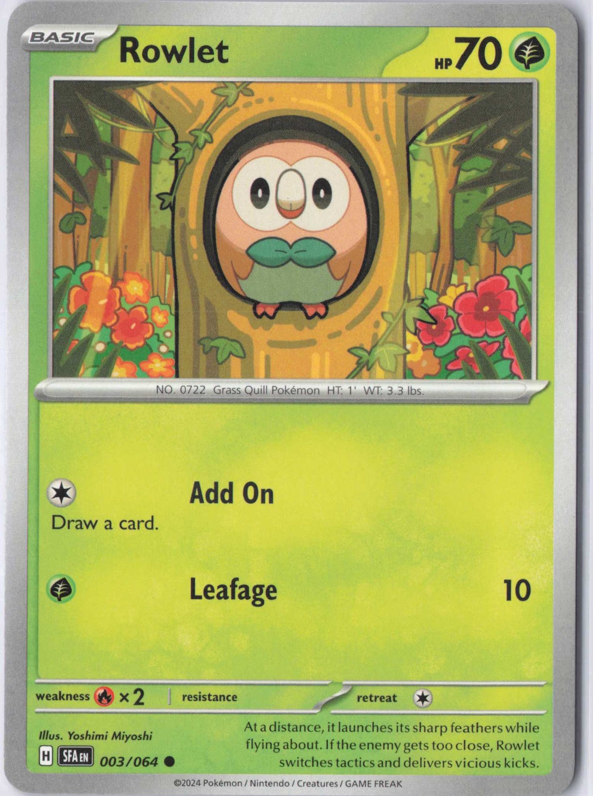 Pokémon TCG Rowlet Favola Avvolta 003/064