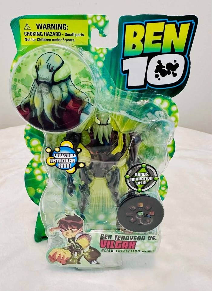 Figurina Vilgax BanDai Ben 10 Alien Collection 2006 nuova #27211 su cartoncino