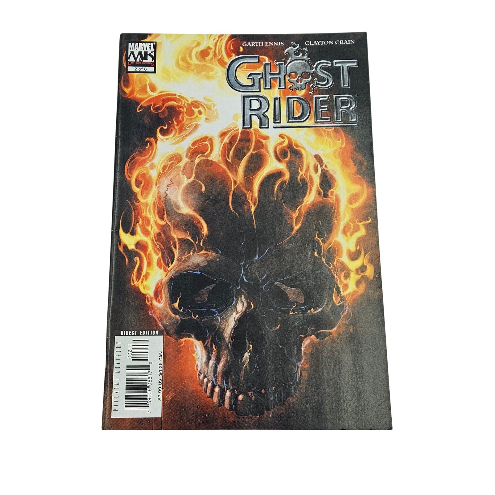 Marvel Ghost Rider fumetto Garth Ennis Clayton Crain serie limitata