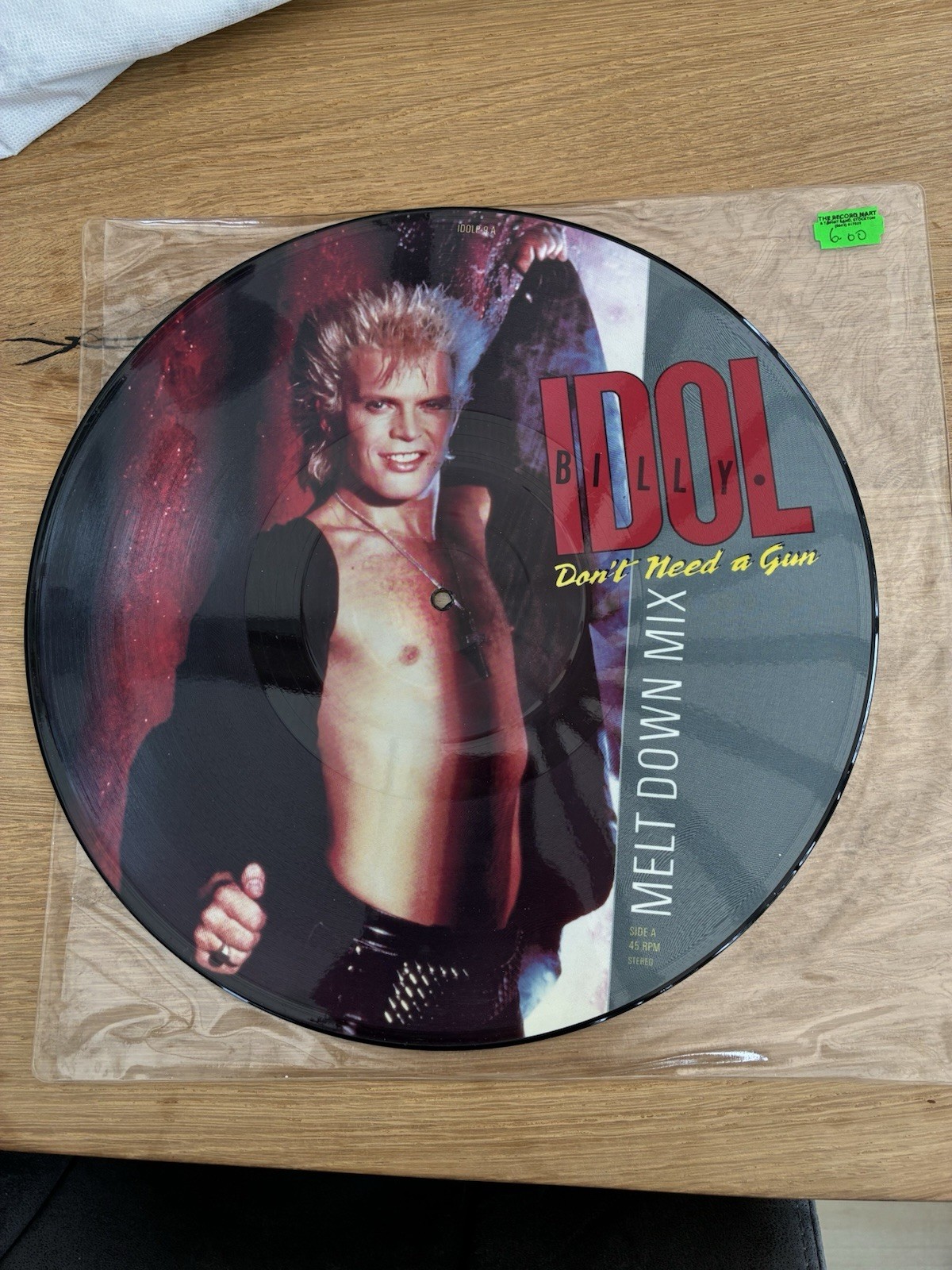 Billy Idol - Don't Need A Gun (Meltdown Mix) 1987 12” Picture Disc - Excellent