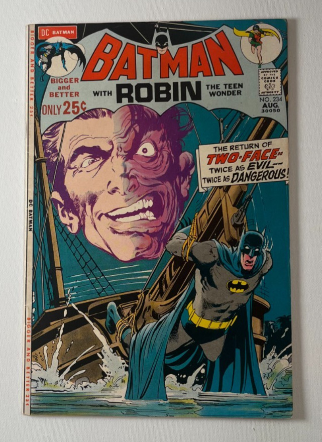 Batman con Robin #234 due facce Silver Age prima apparizione DC Comics FN o migliore