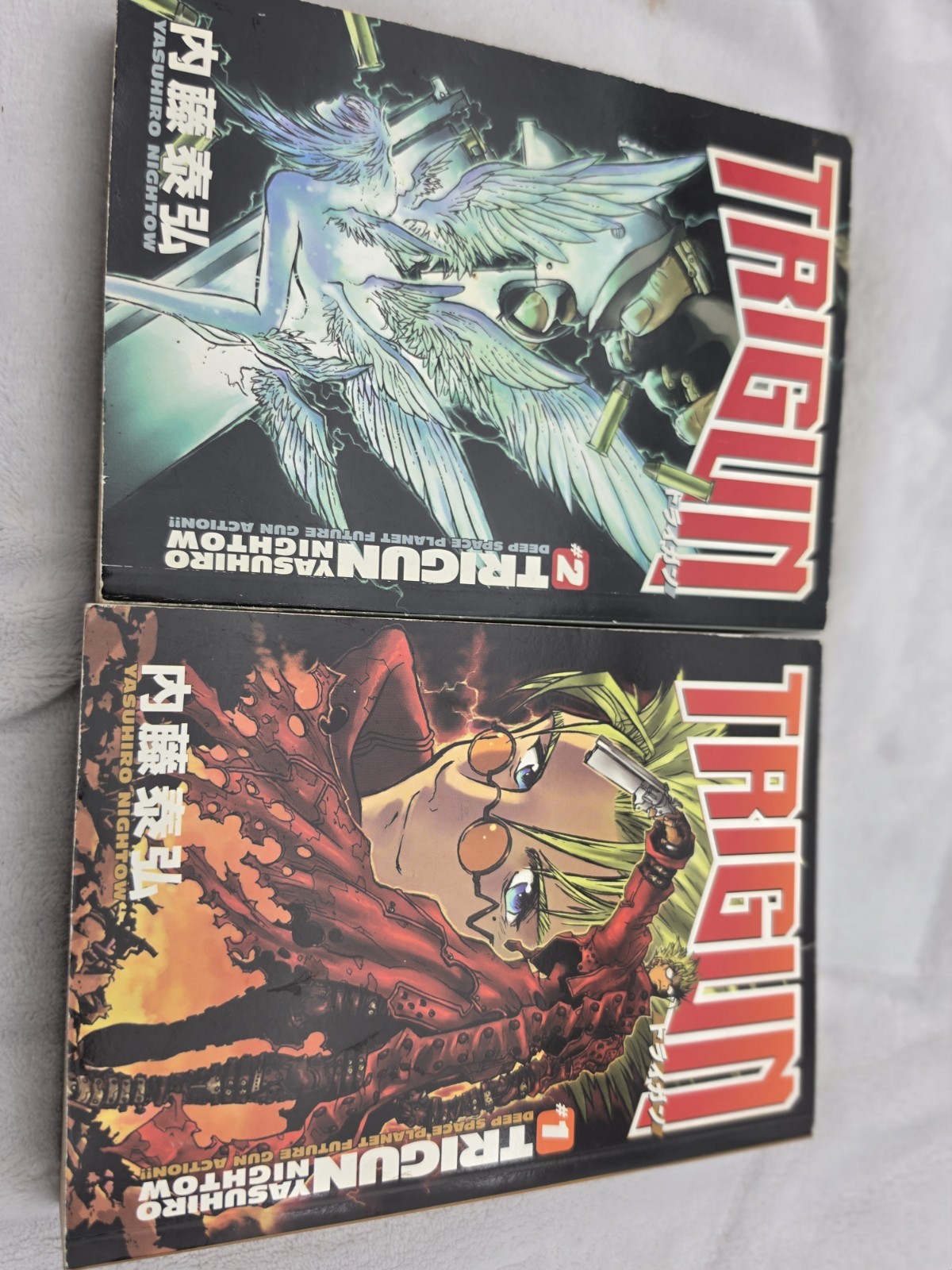 Trigun Manga Vol 1 e 2 Volume Inglese Dark Horse Yasuhiro Nightow Fuori Stampa