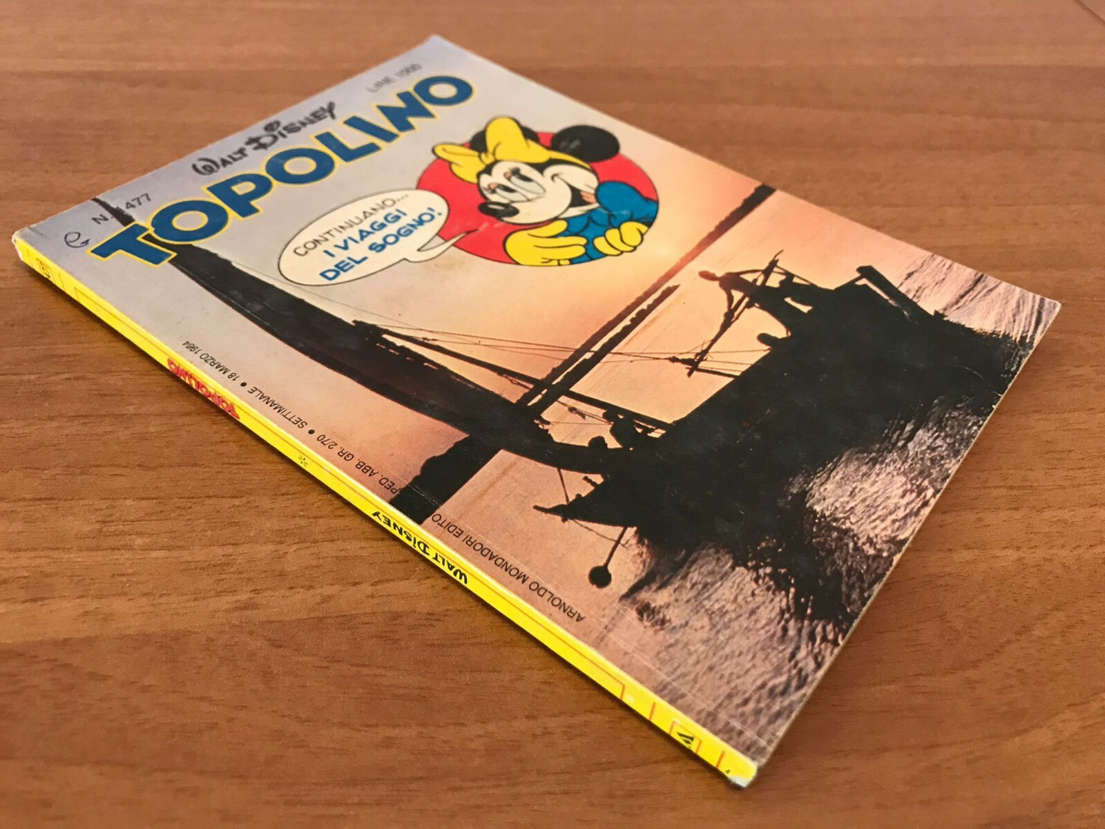 Topolino Libretto n.1477 del 18 Marzo 1984 Mondadori Editore Cedola! ▓