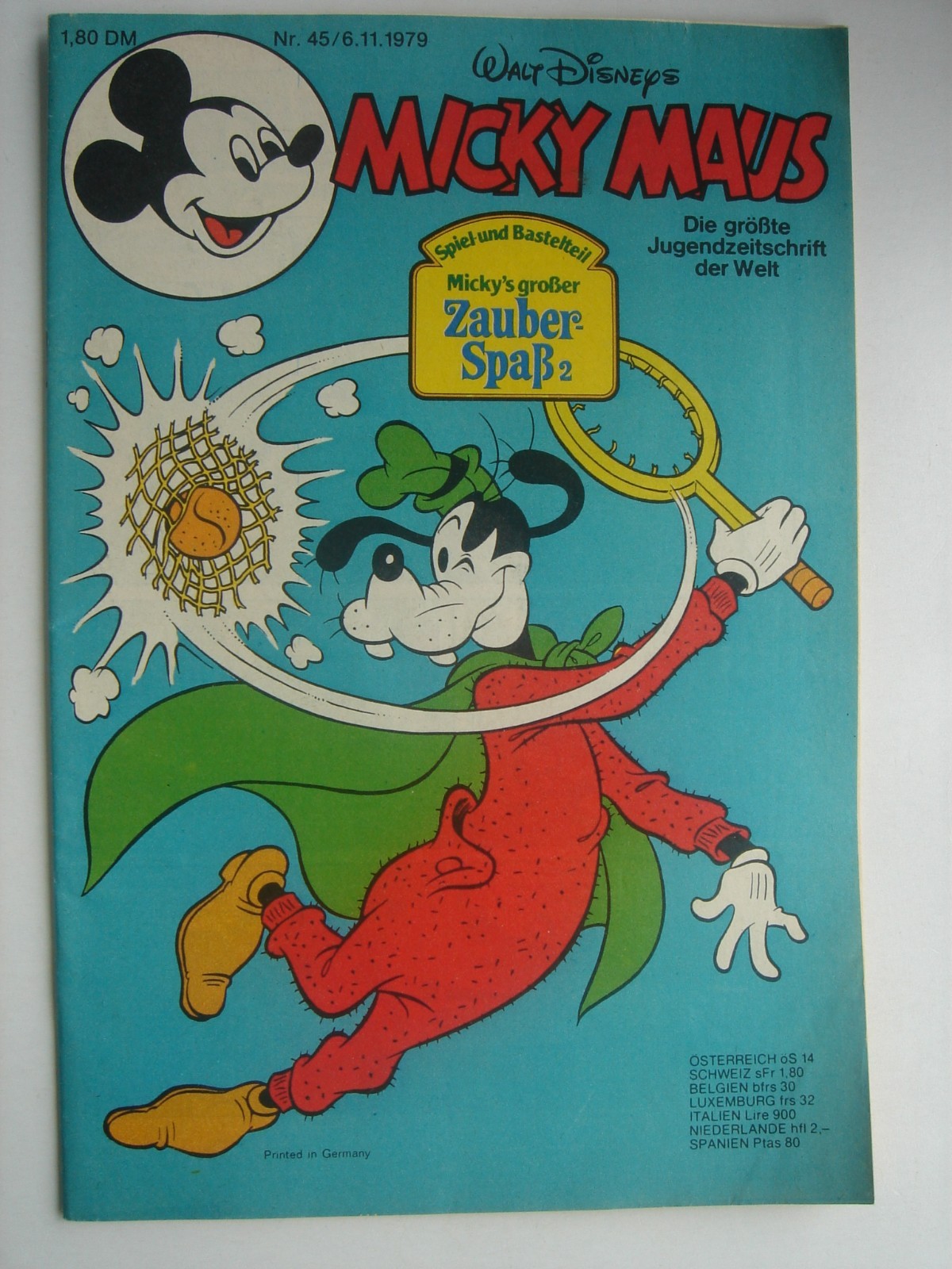 Quaderno Topolino n.45/1979, con ritaglio e pezzo artigianale