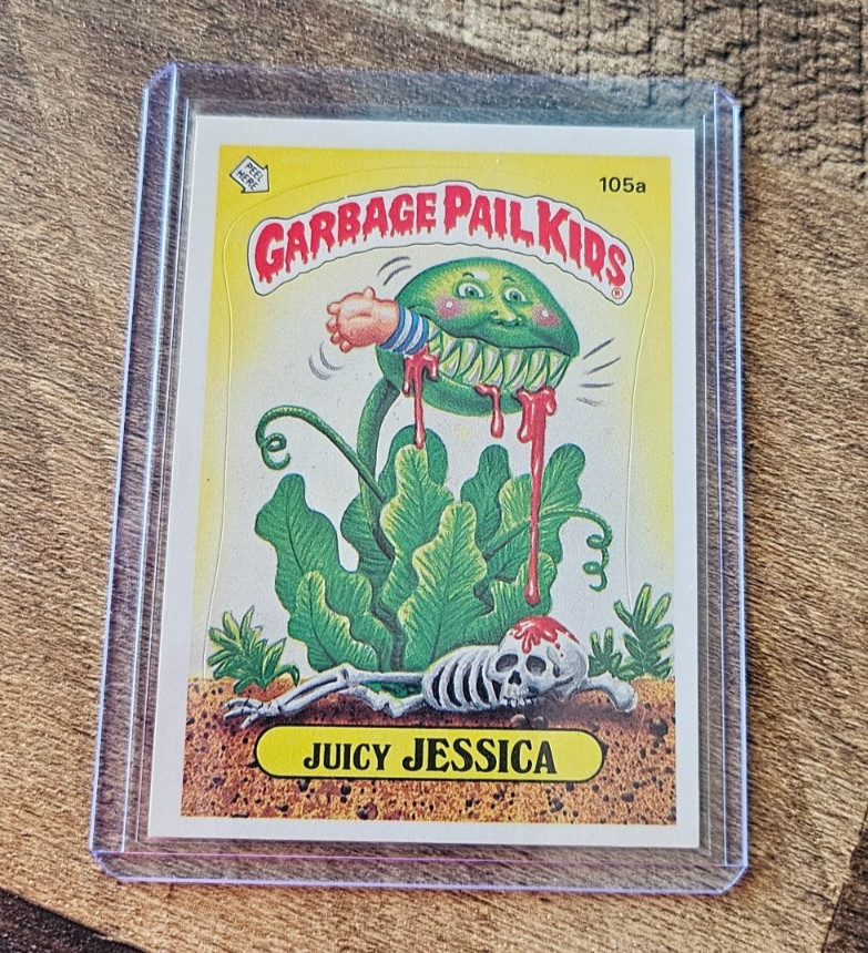 Topps 1986 Garbage Pail Kids Juicy Jessica #105a Adesivo Trading Card