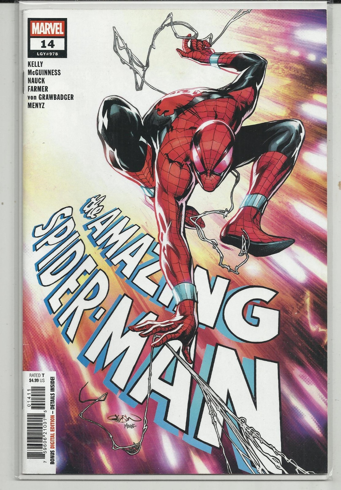 2025 The Amazing Spider-Man #14 (Marvel) fumetto "Copertina A" quasi nuovo/non letto!!