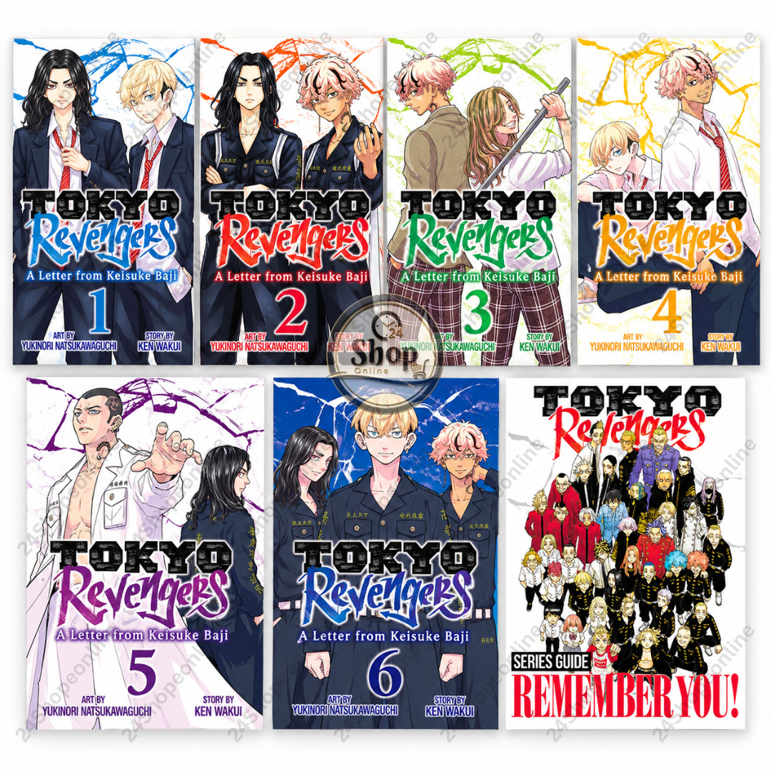 Tokyo Revengers Una Lettera da Keisuke Baji Vol 1-6 + Serie Guida Manga Inglese