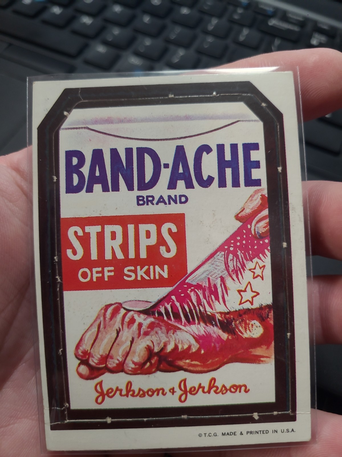 Band-Ache - 1973 Topps Wacky Packages moderatamente giocato