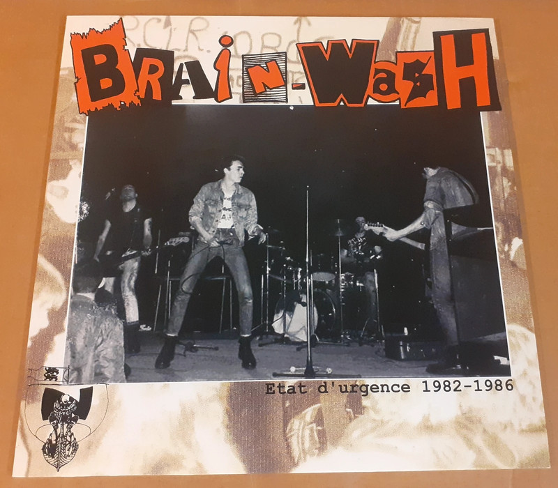 Brainwash Etat d'urgence 1982-1986 33t + poster Caen Punk Oi! Glam Komintern Sect Camera Silens