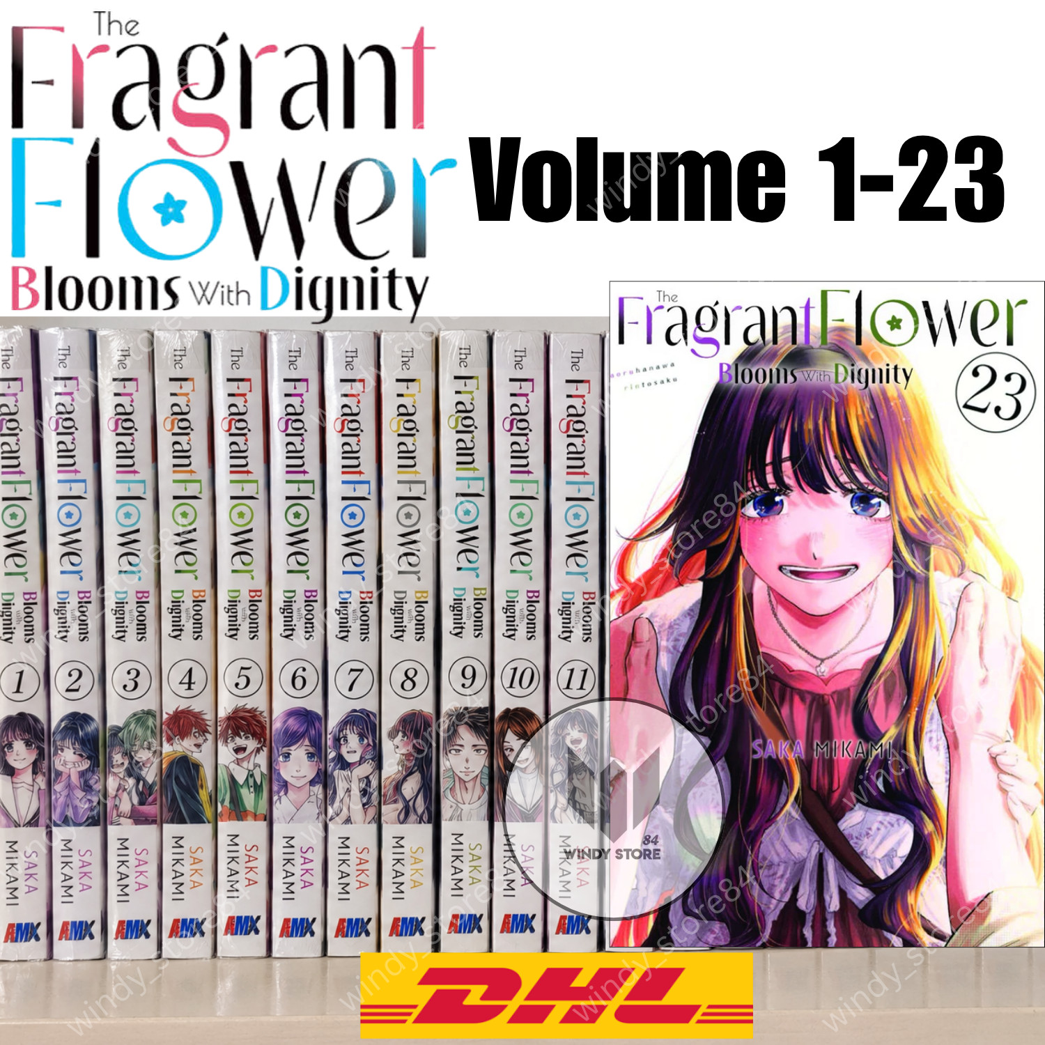 The Fragrant Flower Blooms With Dignity Manga Vol 1-23 Half/Full Set Inglese-DHL