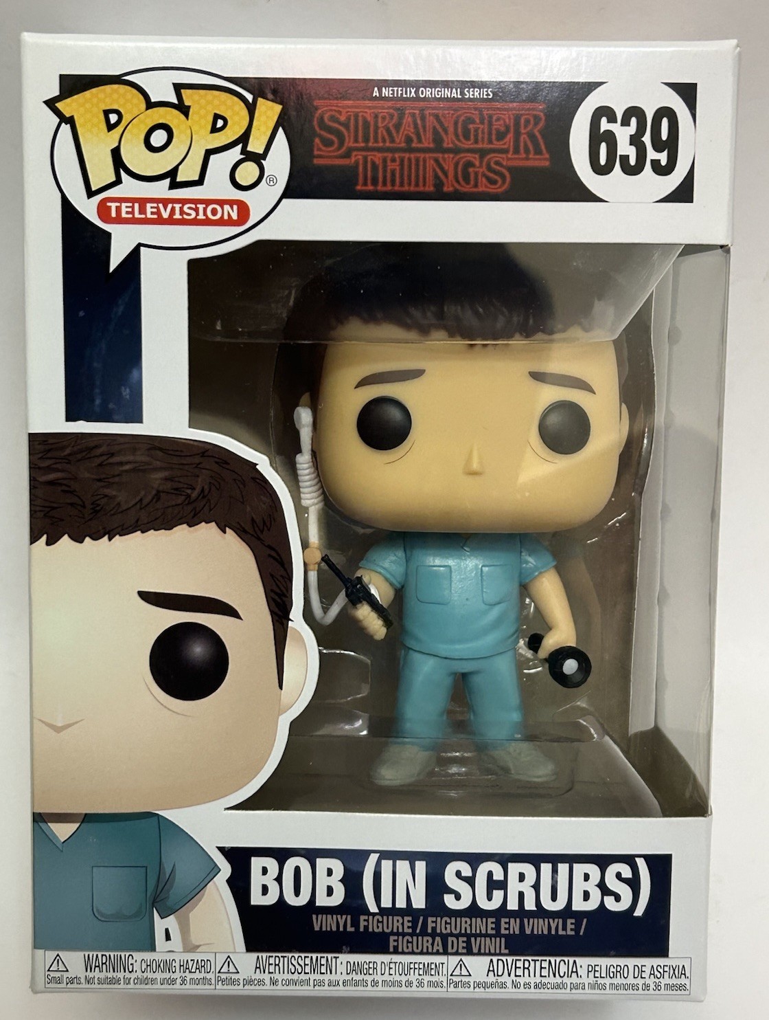 “Stranger Things" Bob in scrubs (Sean Astin) Funko Pop #639 New