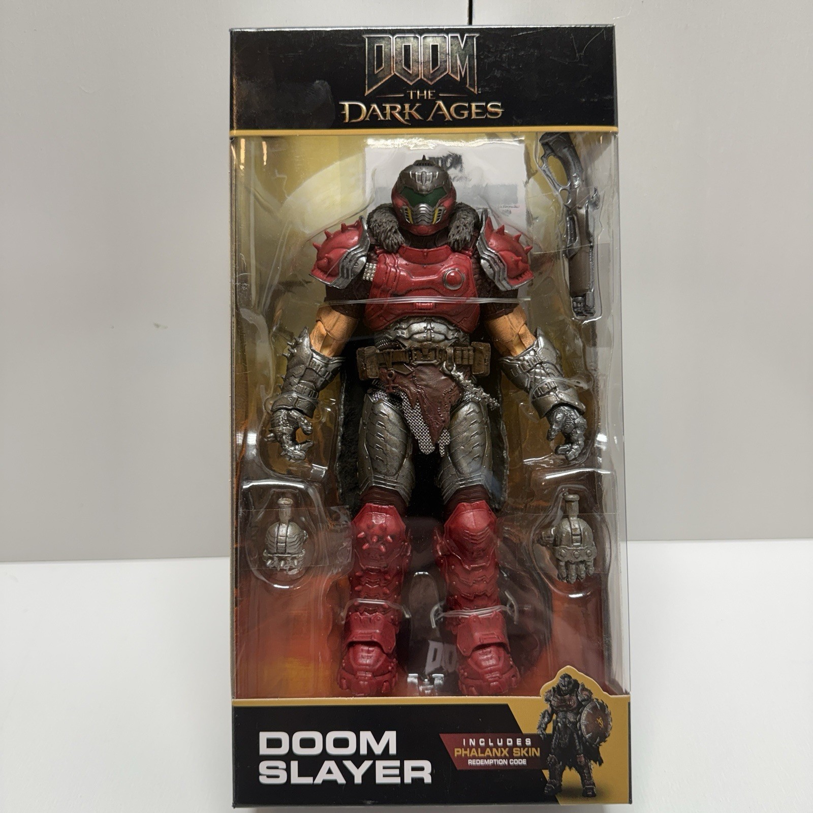 Modellino Mcfarlane DOOM The Dark Ages Doom Slayer Phalanx Skin 7" nuovo con scatola 