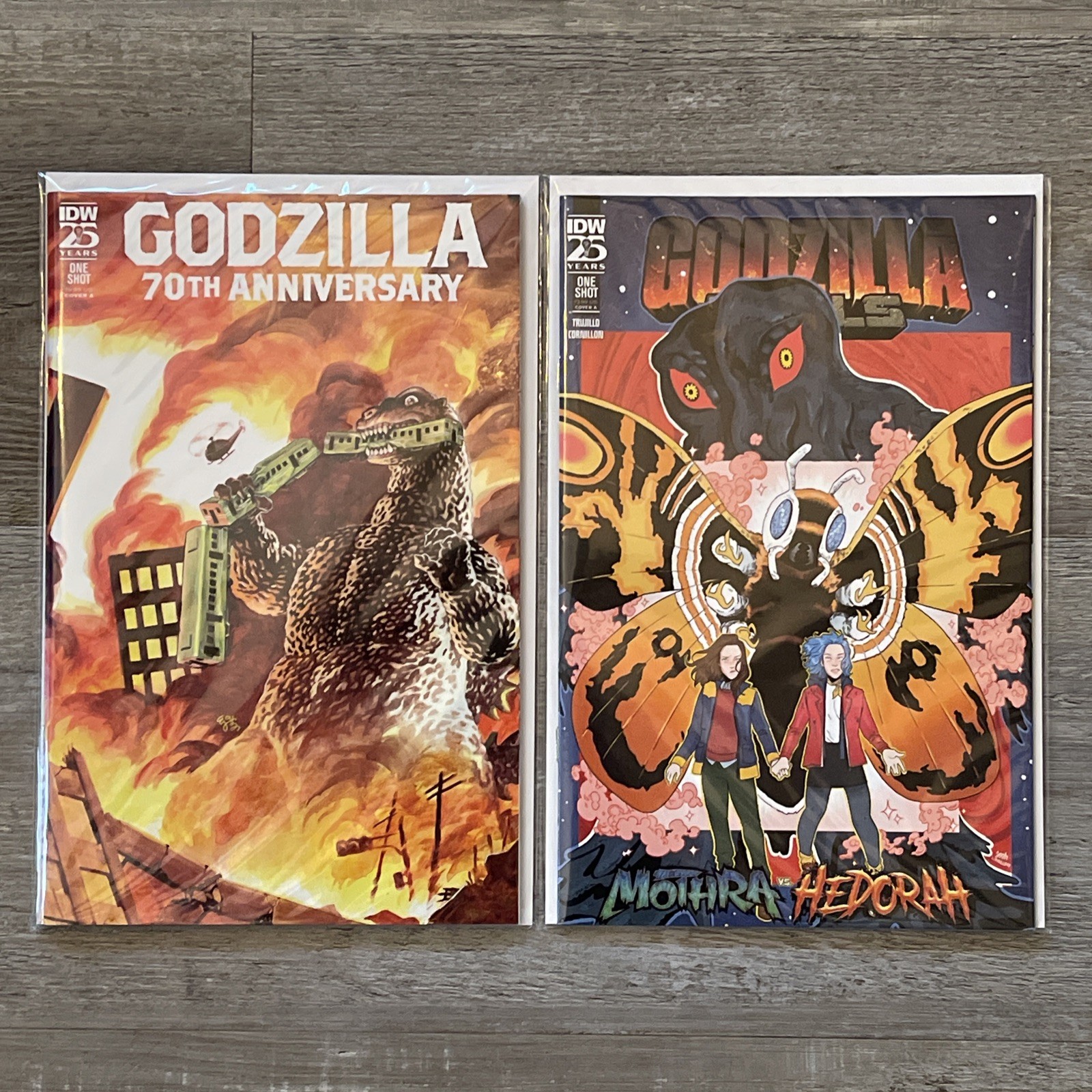 Pacchetto fumetti Godzilla (x2) 70° anniversario & Mothra Vs Hedorah ~ B&B pulito!