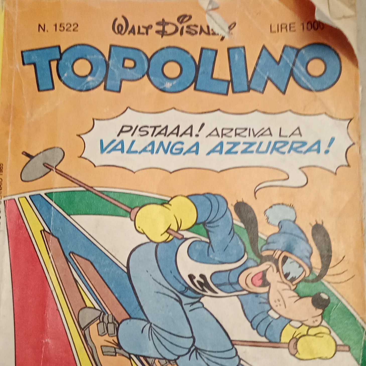 Walt Disney Topolino n. 1522 Pistaaa! Arriva la valanga azzurra 1986 IT