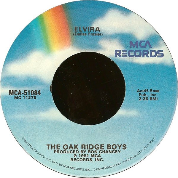 The Oak Ridge Boys, Elvira, (7", Single, Glo), NM or M-, 4435368528