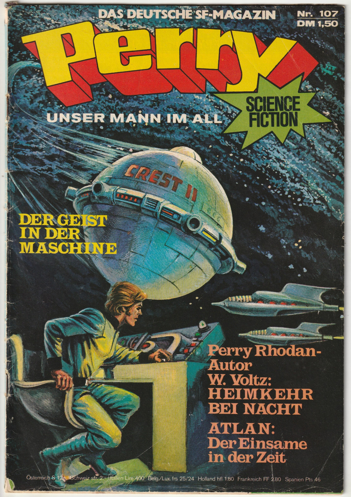 ✪ PERRY OUR MANN IM ALL #107 + Atlan, Moewig 1974 COMICHEFT Z3