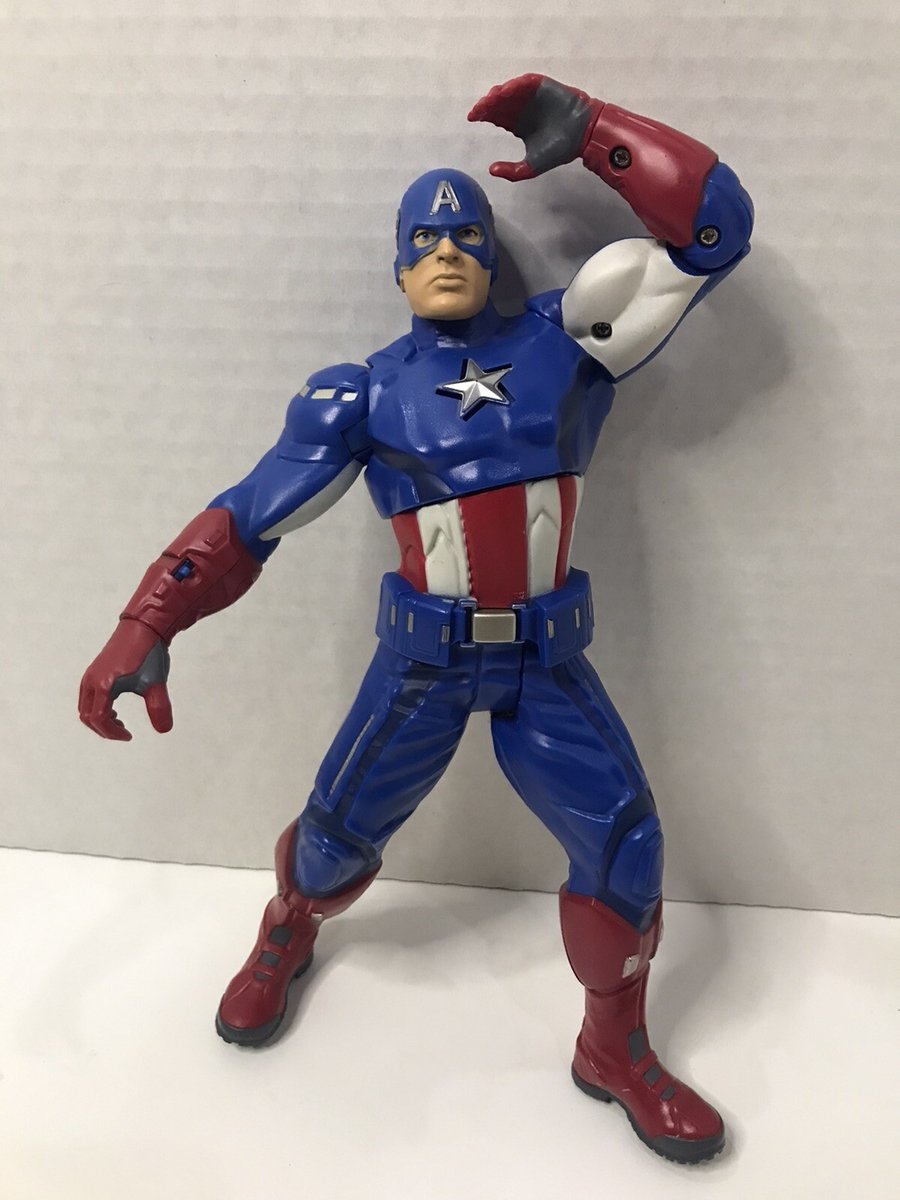 2012 Marvel Avengers Captain America 10" Talking Electronic Action Figure EUC