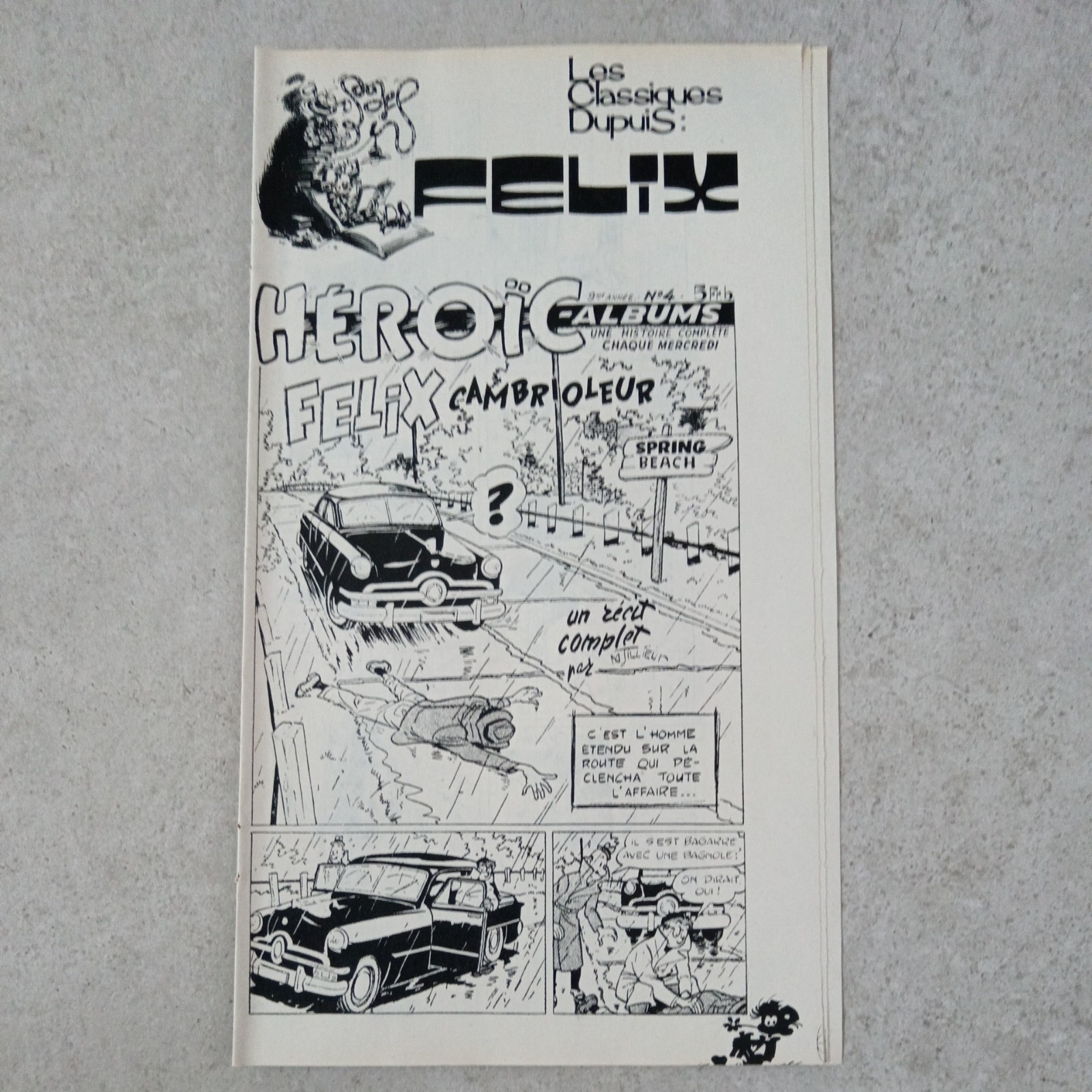 Les Classiques Dupuis Félix Héroïc-Albums Cambrioleur de Maurice Tillieux 1974