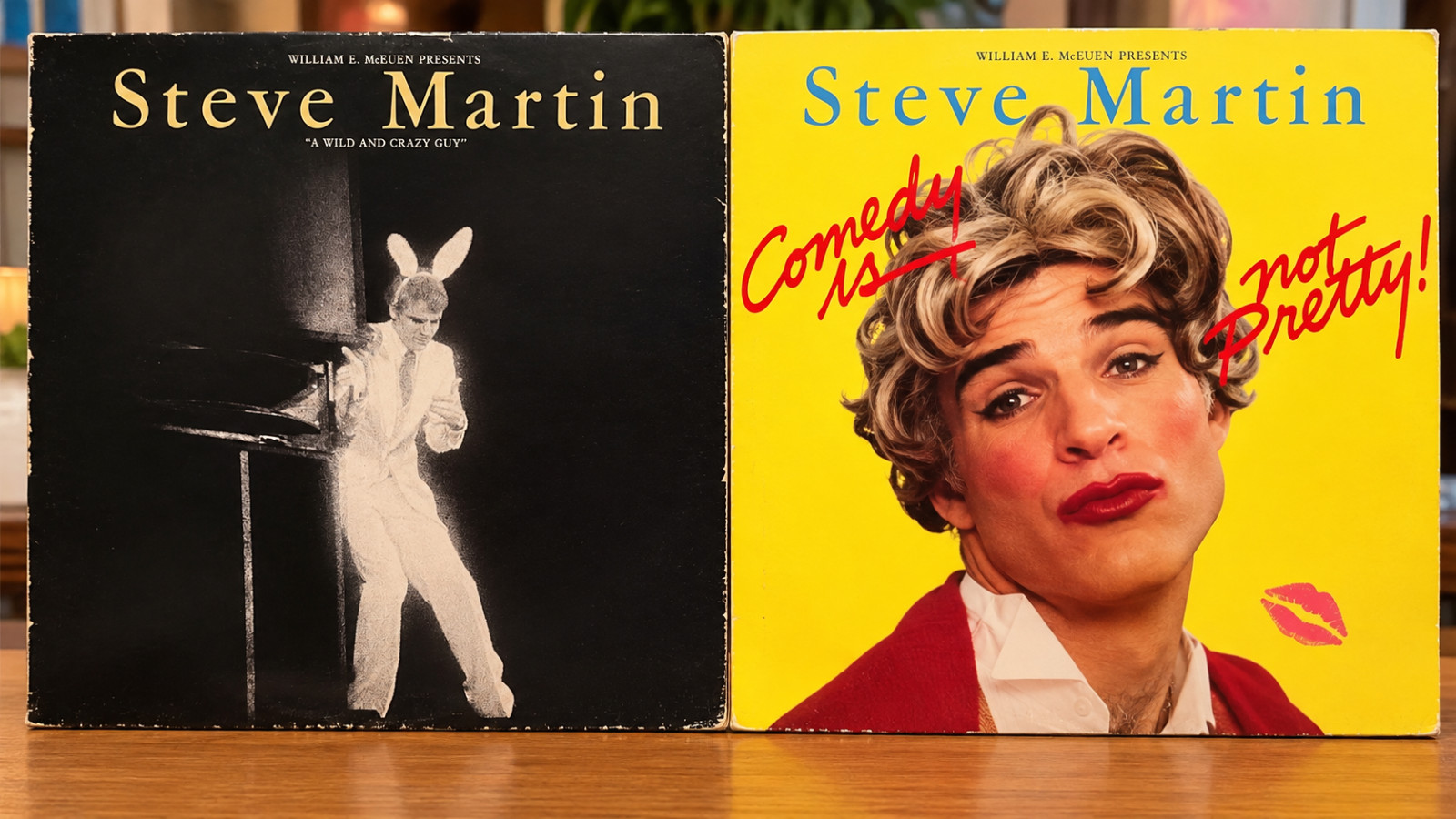 Steve Martin 2 LP Vinyl Record Album Lot Wild Crazy Guy Comedy Is Not Pretty