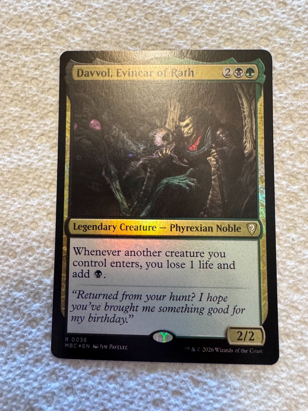 Davvol, Evincar of Rath FOIL MTG Mystery Booster Atlanta In Hand Unused NM