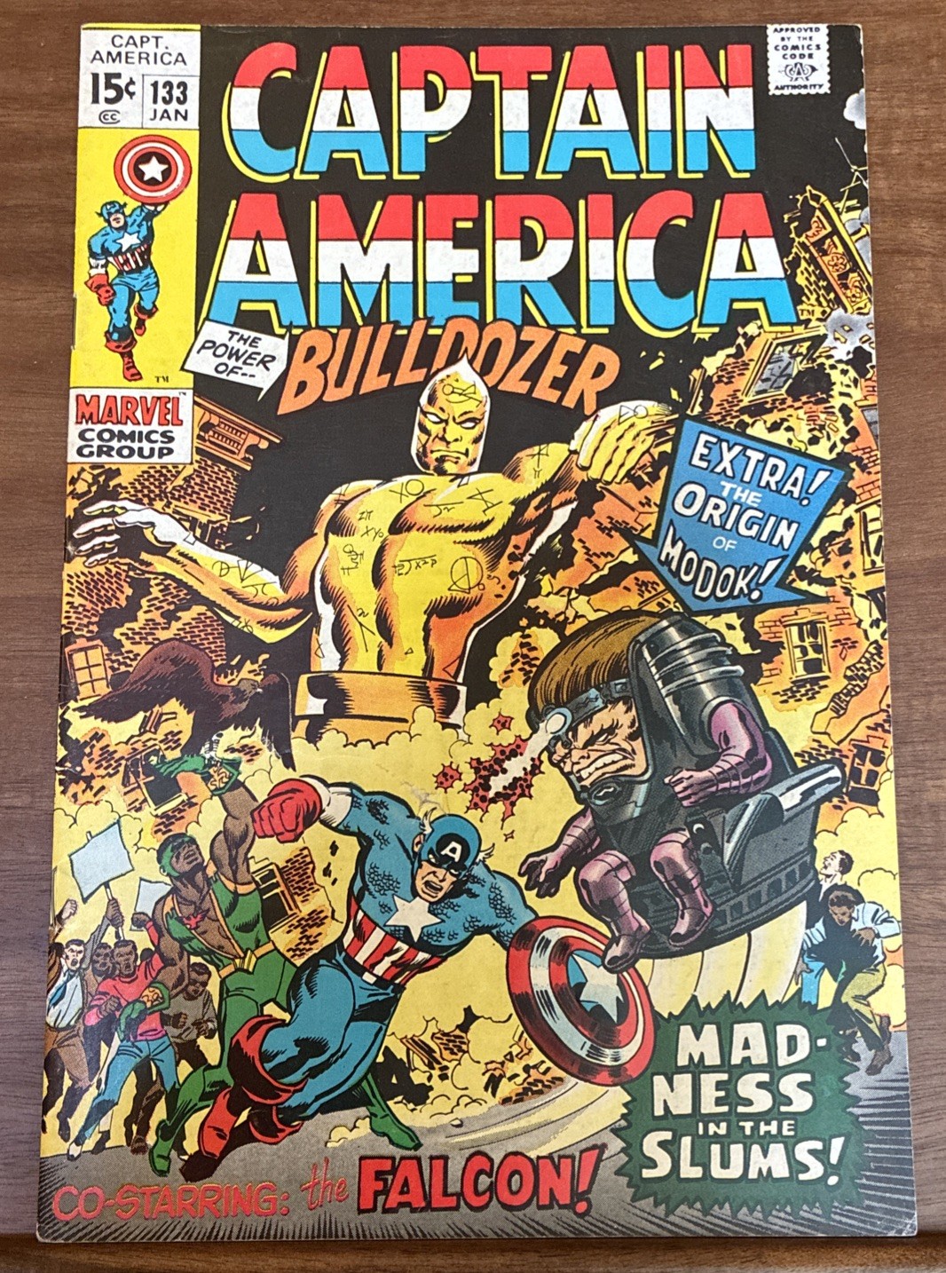 Captain America #133 (Marvel, 1971) Inizia Falcon Team Ups Origine di MODOK