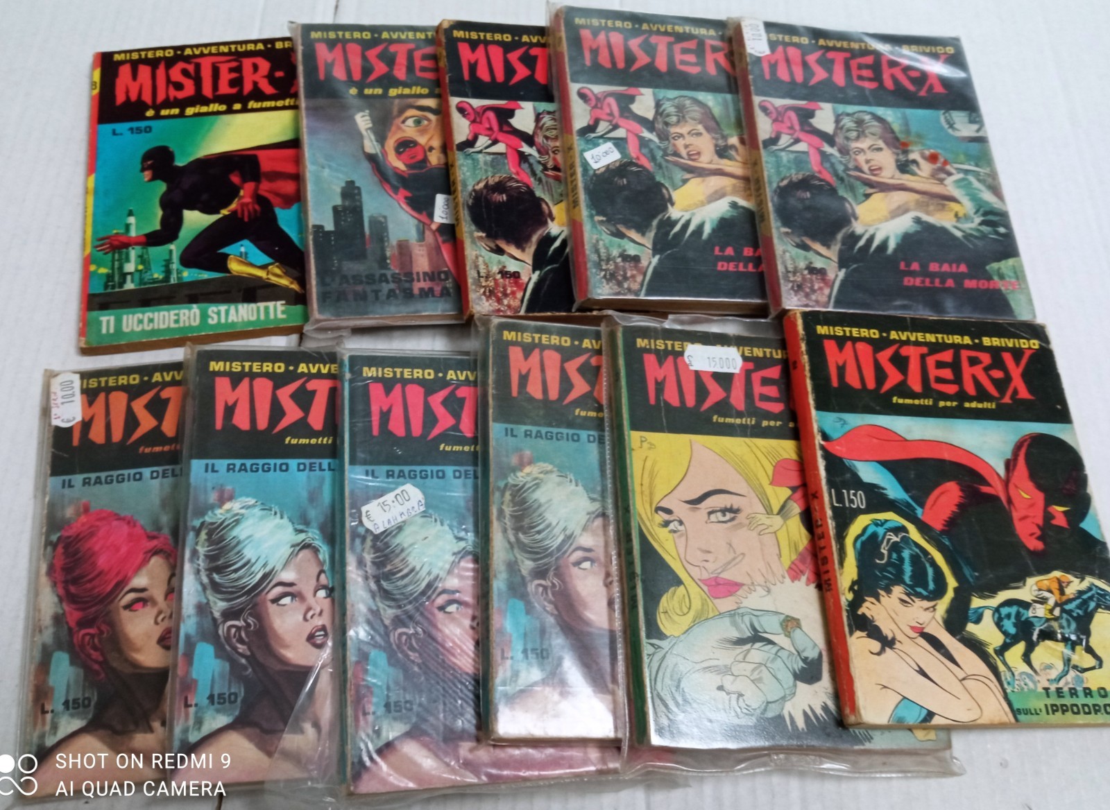 fumetti vintage MISTER X originale n° 2 del 1965 Cervinia + ho n° 3 6 9 13 38