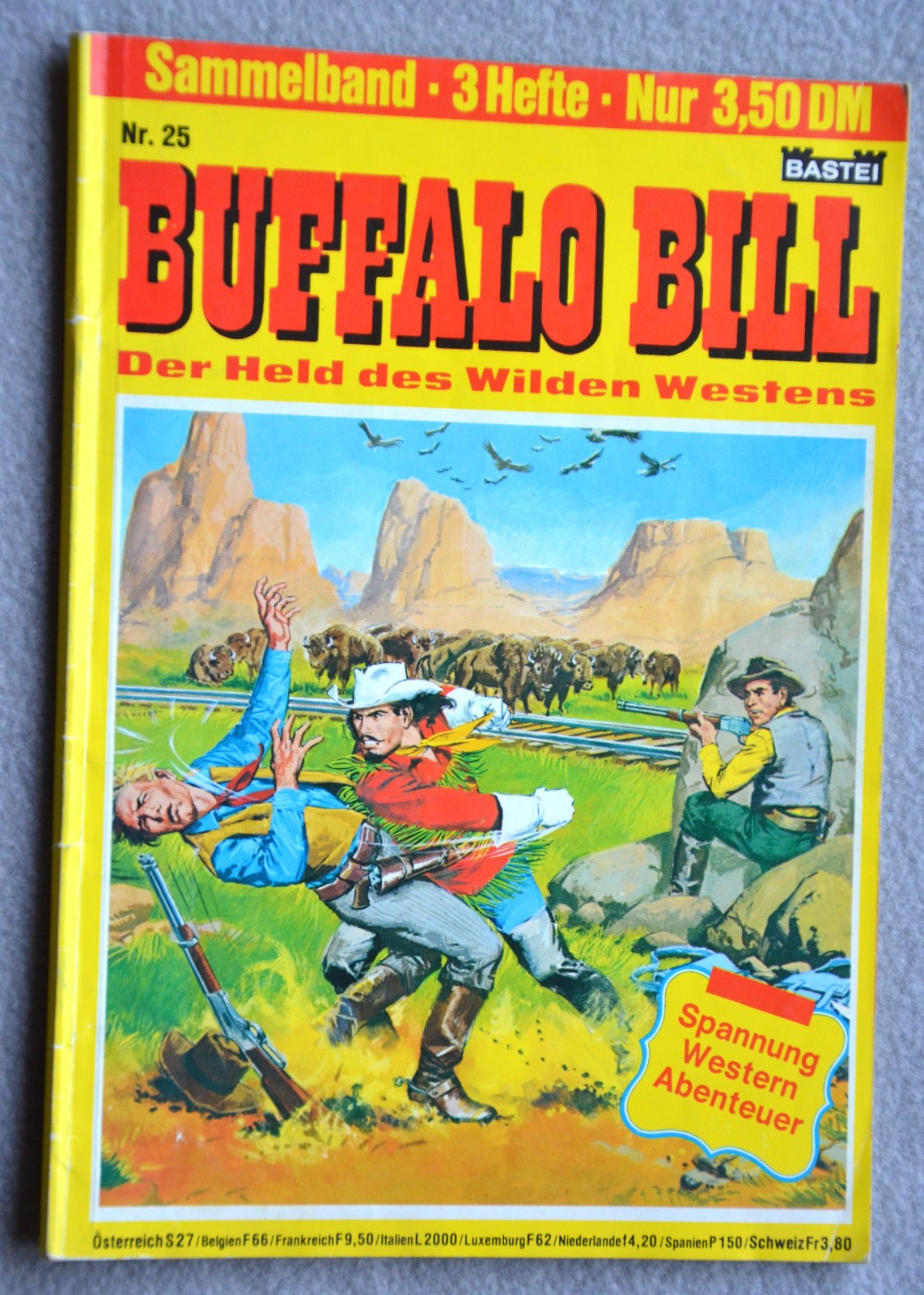 Buffalo Bill Sammelband Nr.25 3er Heft-Set Bastei 1981 Comic Zustand B