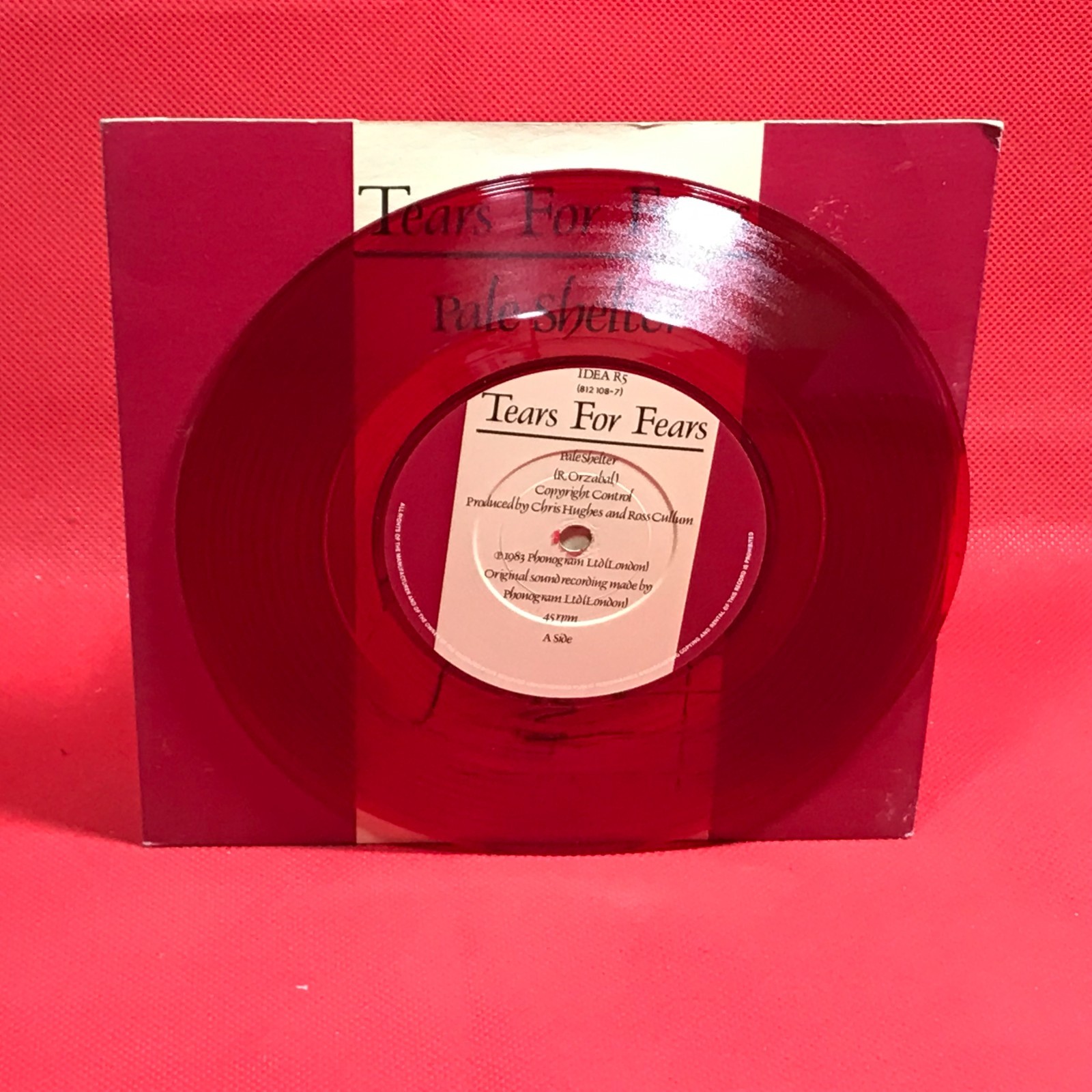 TEARS FOR FEARS Pale Shelter 1983 UK 7" RED vinyl single We Are Broken A