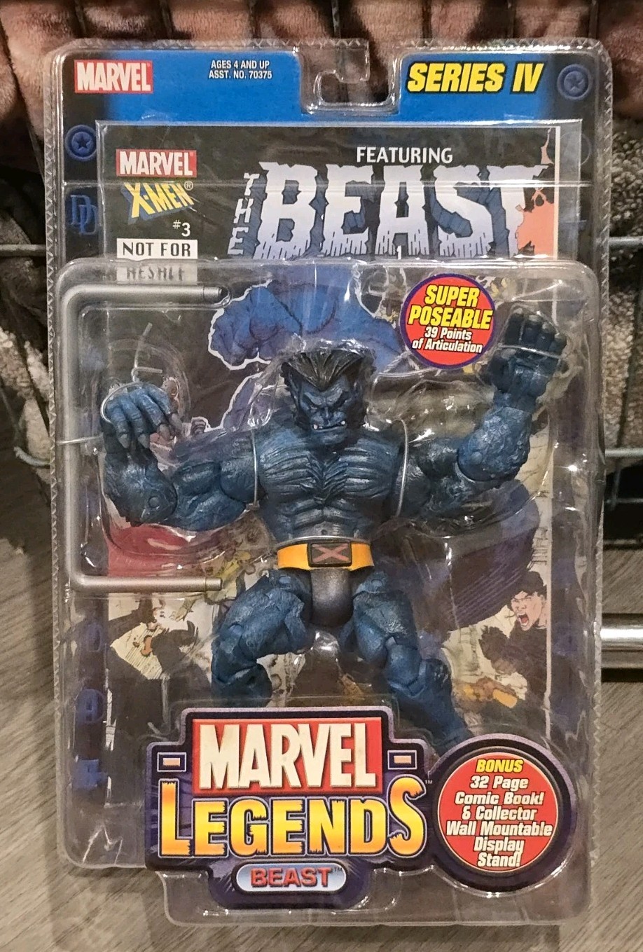Modellino Marvel Legends Series 4: Beast 2003 ToyBiz nuovo sigillato 