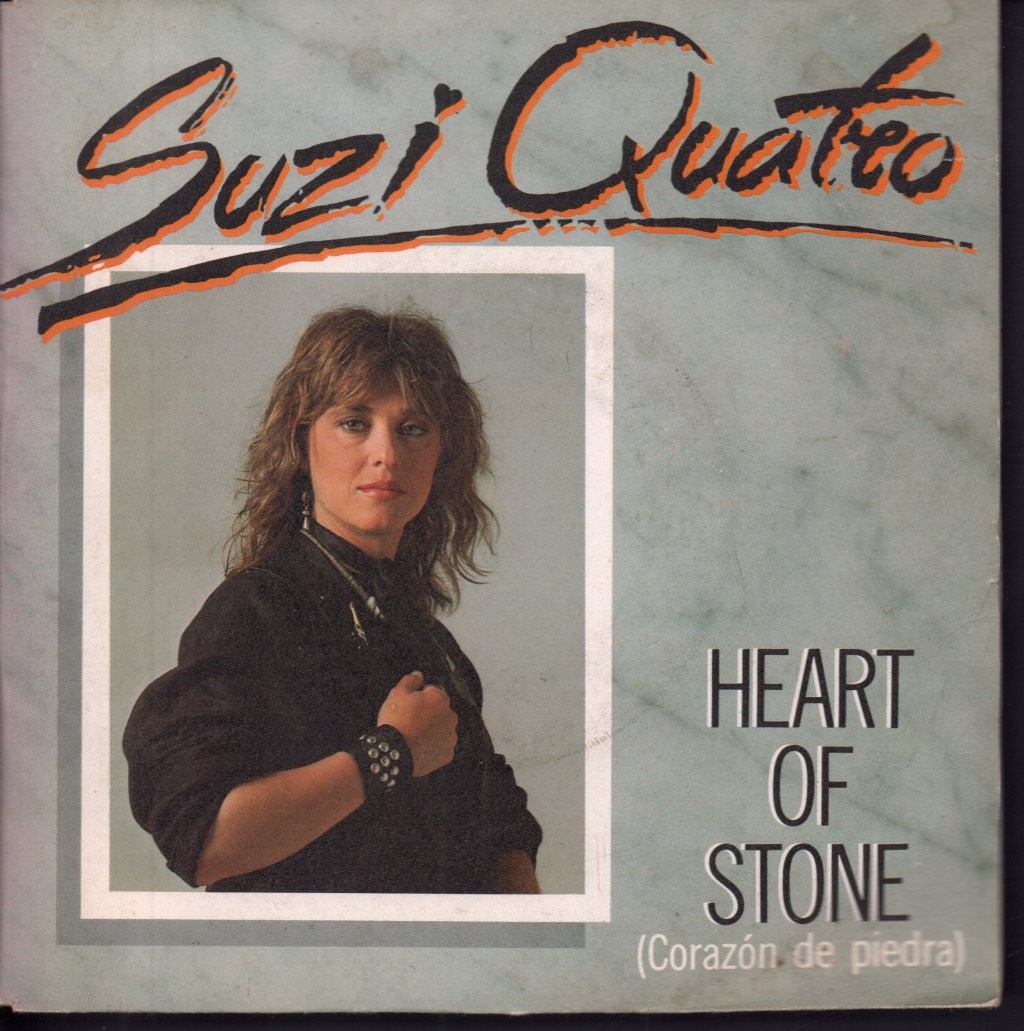 Suzi Quatro Heart Of Stone = Corazón De Piedra 7" Vinile Spagna Polydor 1982 Pic
