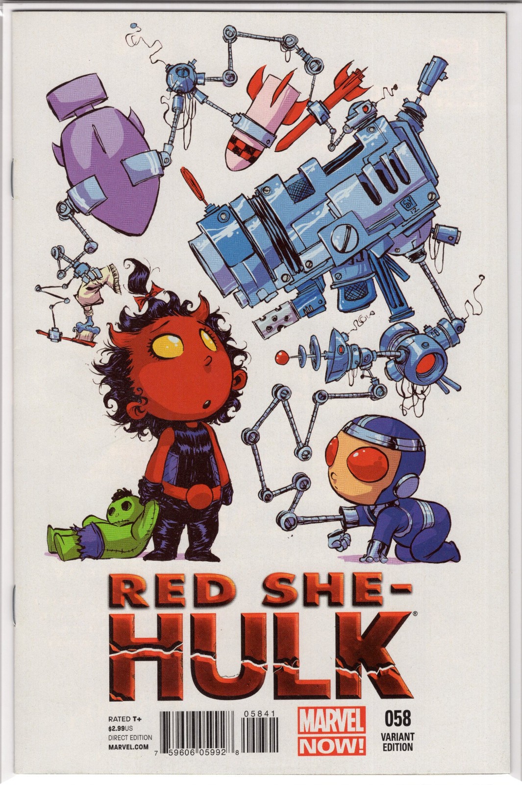 COPERTINA VARIANTE SKOTTIE YOUNG RED SHE-HULK #58 ("RARARA E VHTF")