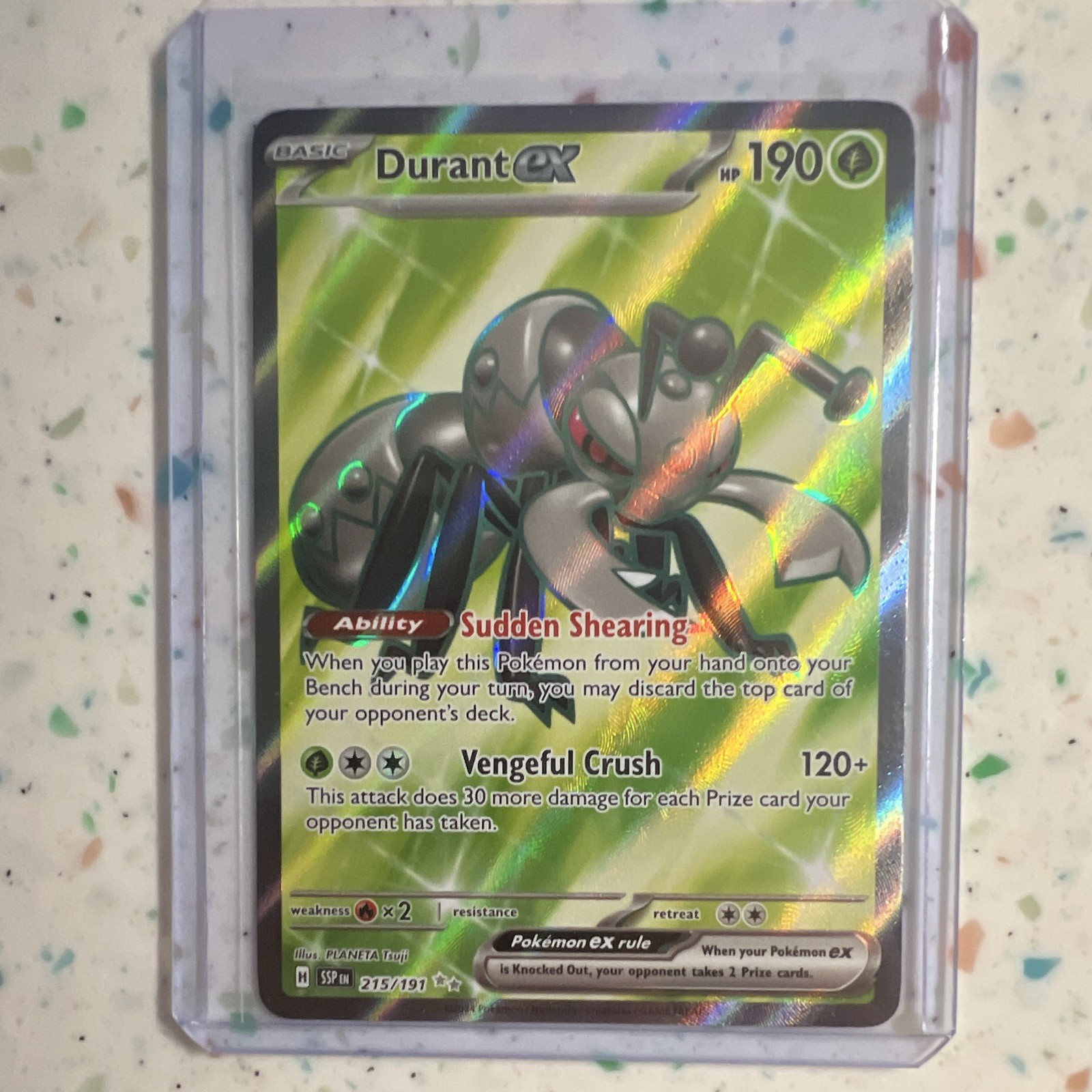 Durant ex 215/191 SV08: Surging Sparks Ultra Rara Full Art Holo - Near Mint