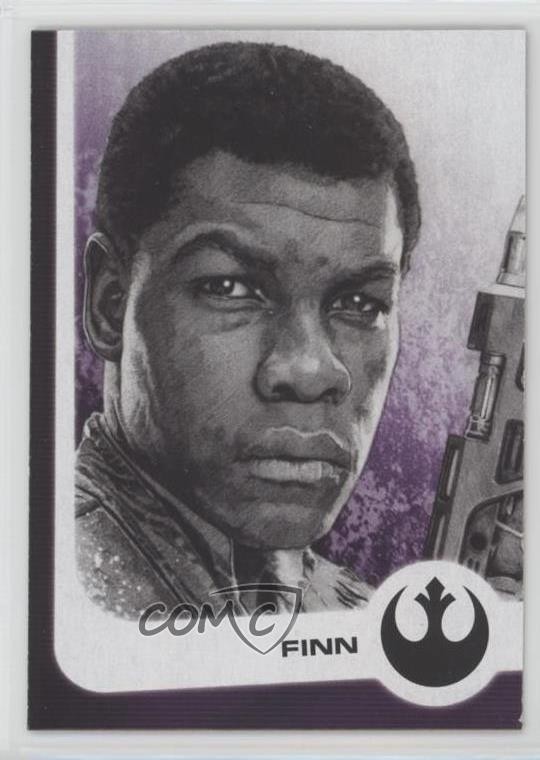 2017 Topps Star Wars: Viaggio negli Ultimi Jedi Personaggi Illustrati Finn 0z5