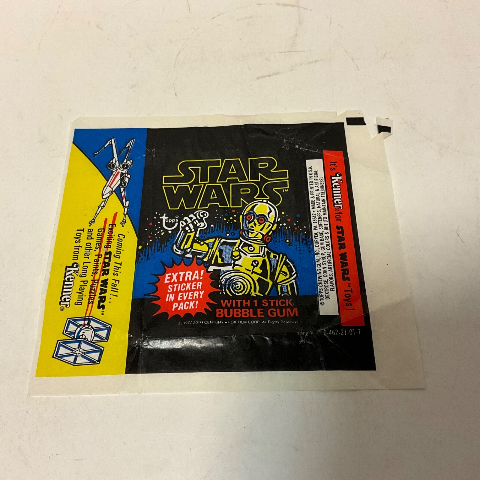 Confezione Cera Vintage 1977 Topps Star Wars Trading Card Serie 1 Wrapper