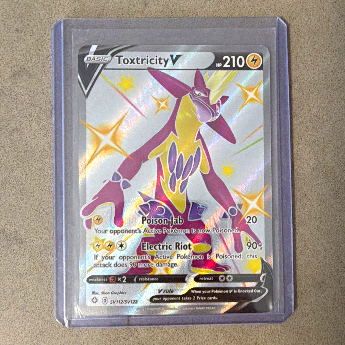 Pokémon TCG Toxtricity V SV112/SV122 Shining Fates Shiny Vault Full Art