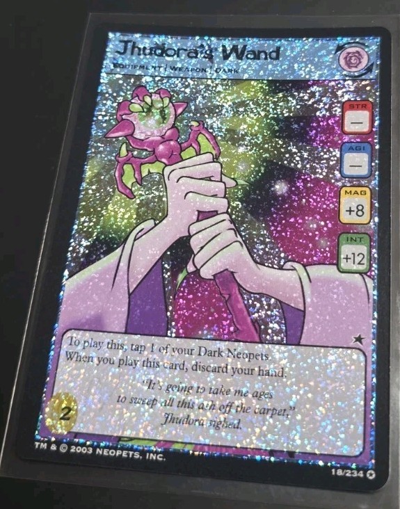 JHUDORA'S WAND HOLO FOIL 18 NEOPETS #18 SET BASE 2003 COME NUOVO VINTAGE