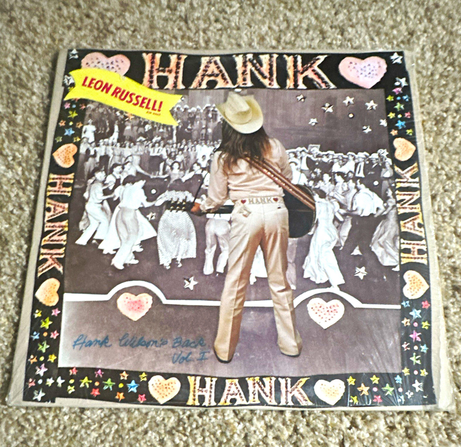 Leon Russell Hank Wilson's Back Vol. I 12" Black Vinyl LP 33 RPM Country Shelter