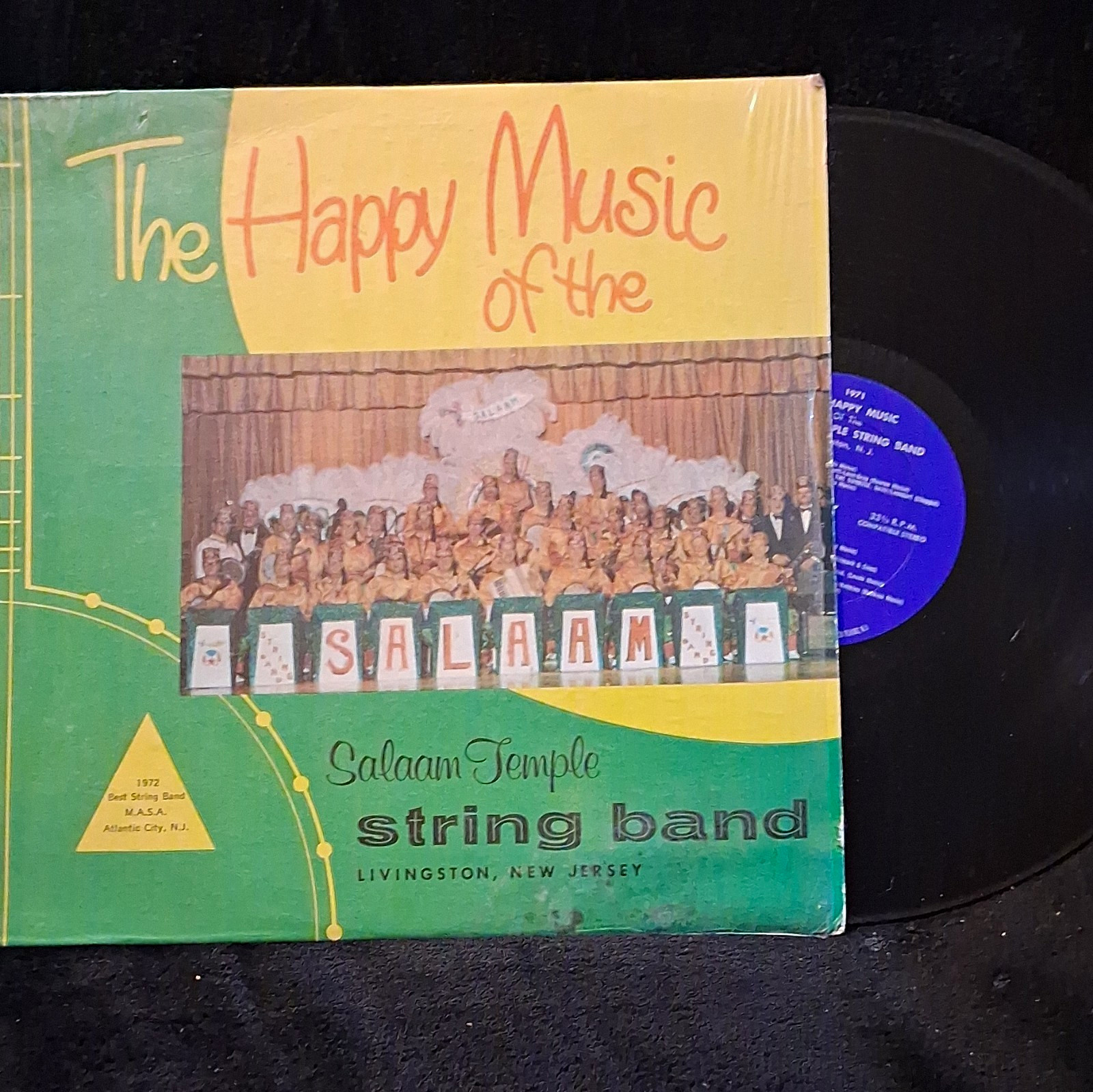 Vintage 1972 Salaam Temple String Band Happy Music Shriners LP HMR-523