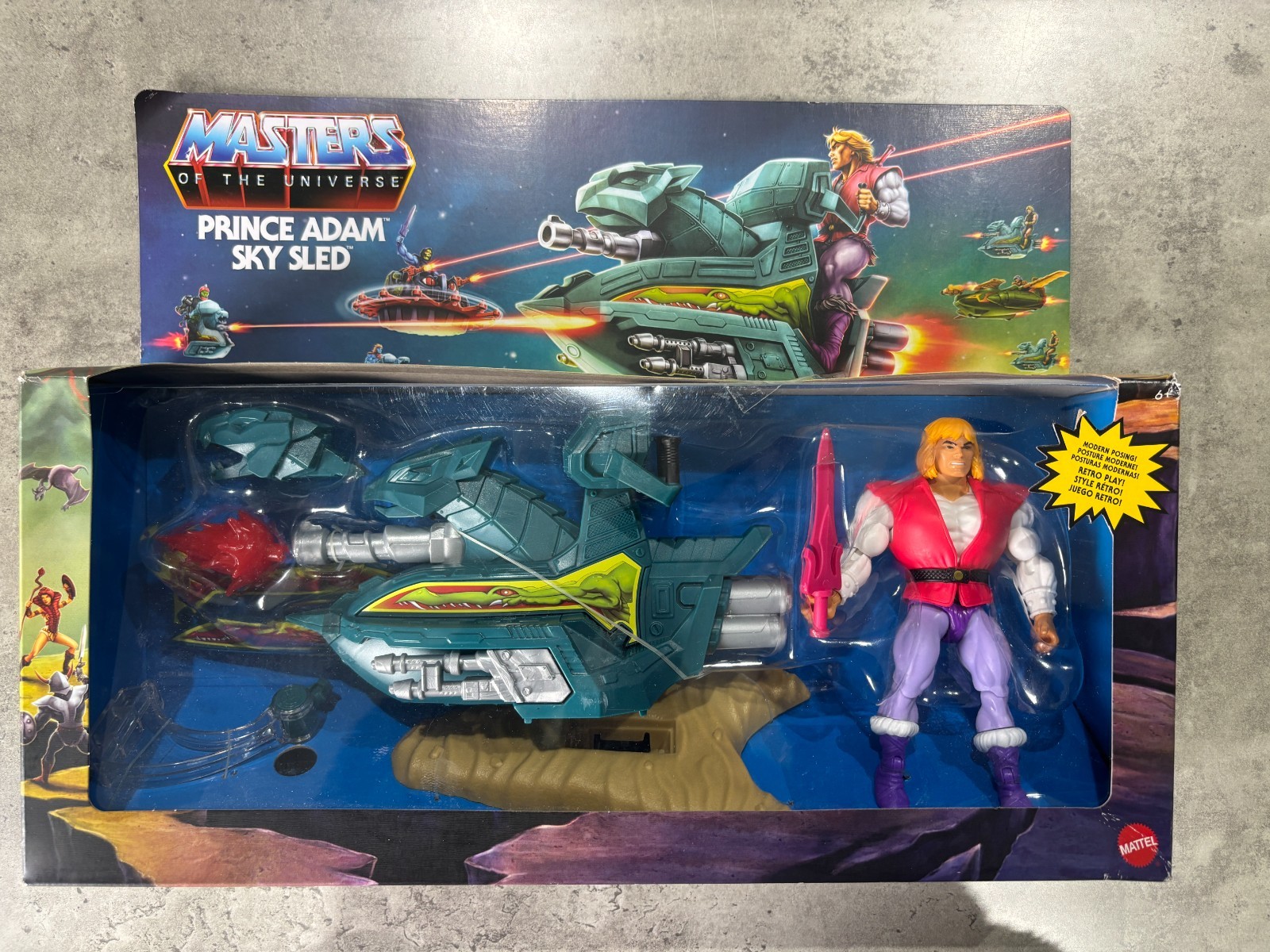 Masters of the Universe Origins Wave 1: PRINCE ADAM SKY SLED Action Vehicle 