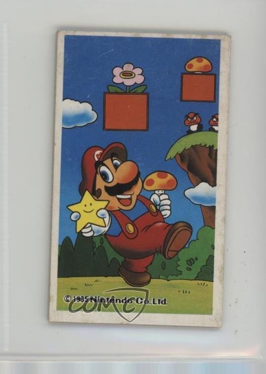 1985 Amada Nintendo Famicom Menko Mario Star Mushroom Flower Goombas #55715 07yc