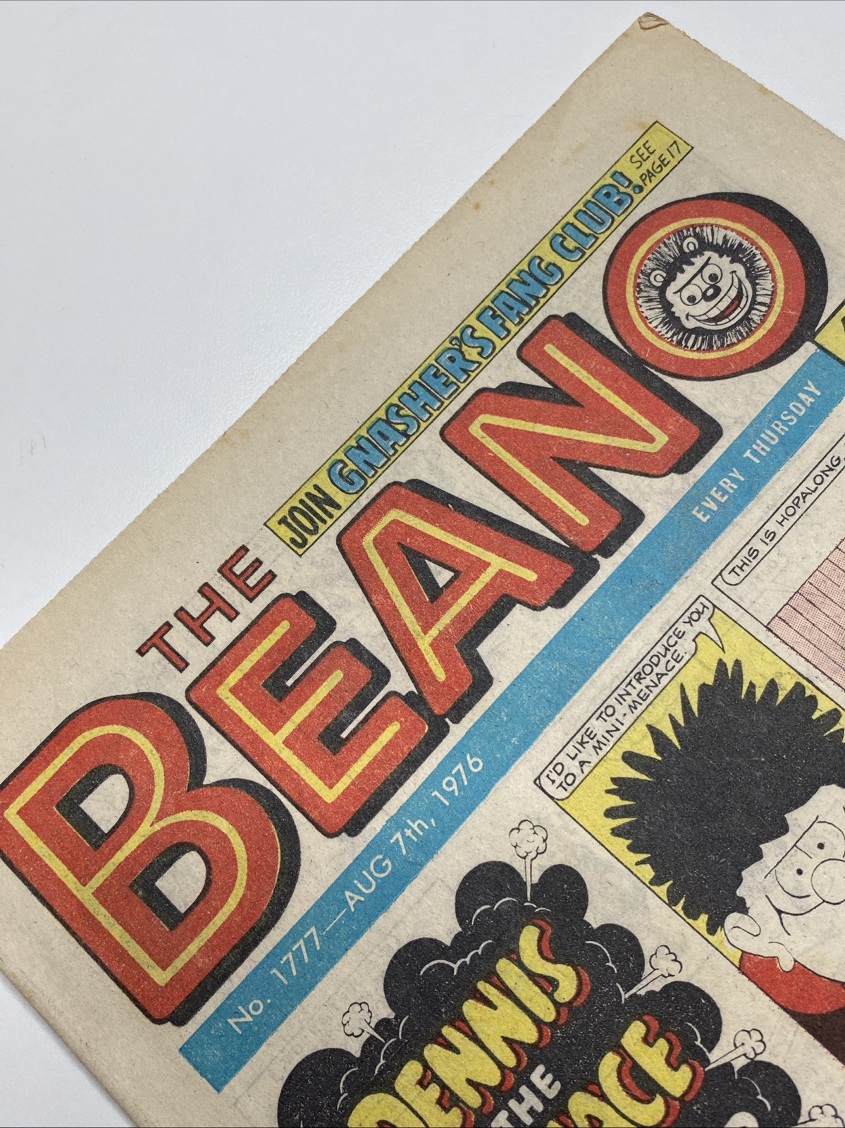 BEANO COMIC - AUG 7th 1976 - 50th Birthday Gift - Vintage 70s Comic