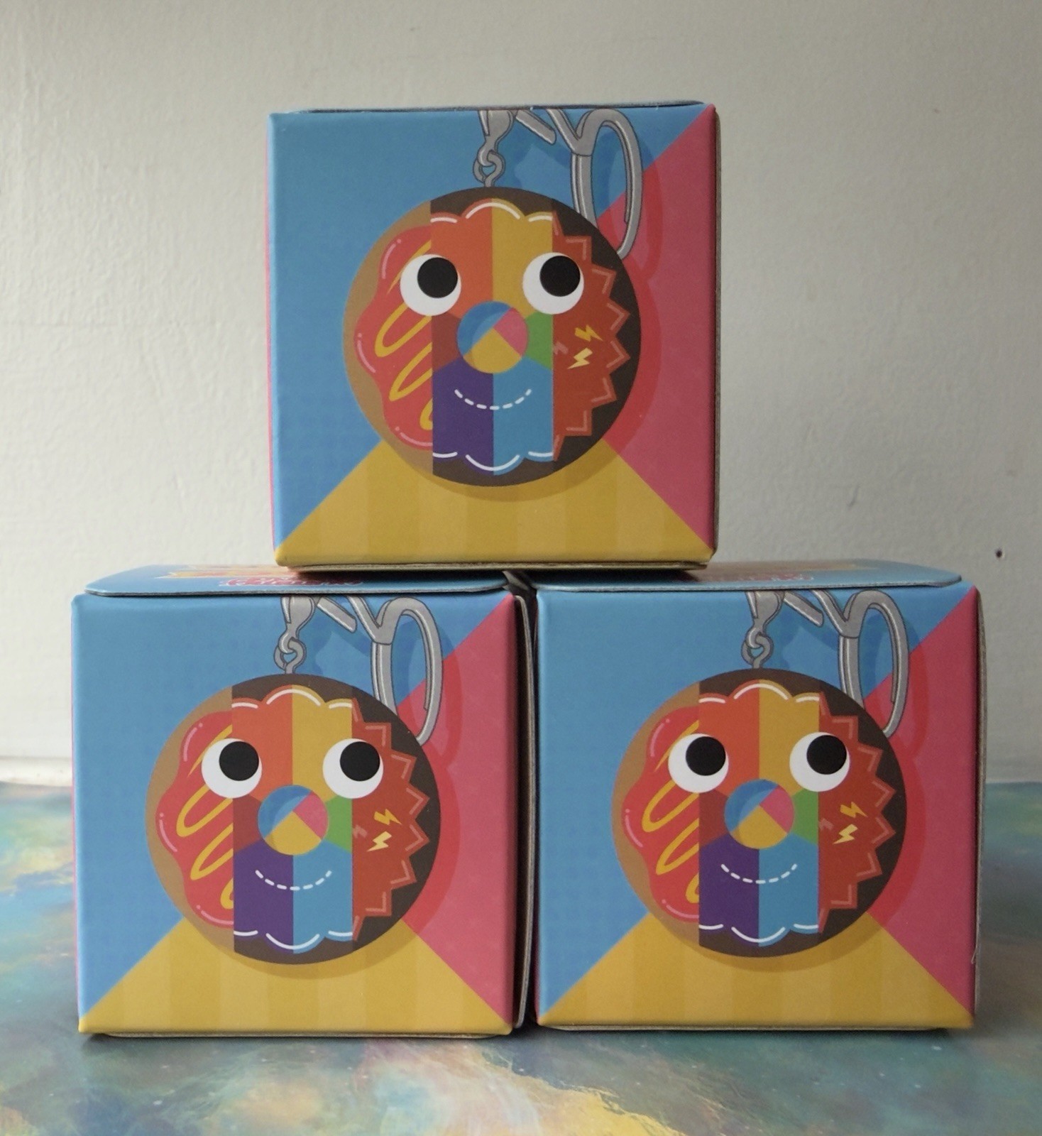 3 NEW UNOPENED Kidrobot  YUMMY WORLD - Attack of the Donuts keychain BLINDBOXES