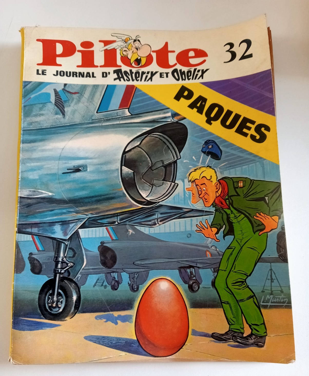 ANCIENNE BD RELIURE RECUEIL LE JOURNAL D'ASTERIX ET D'OBELIX 1966 N°32 PILOTE