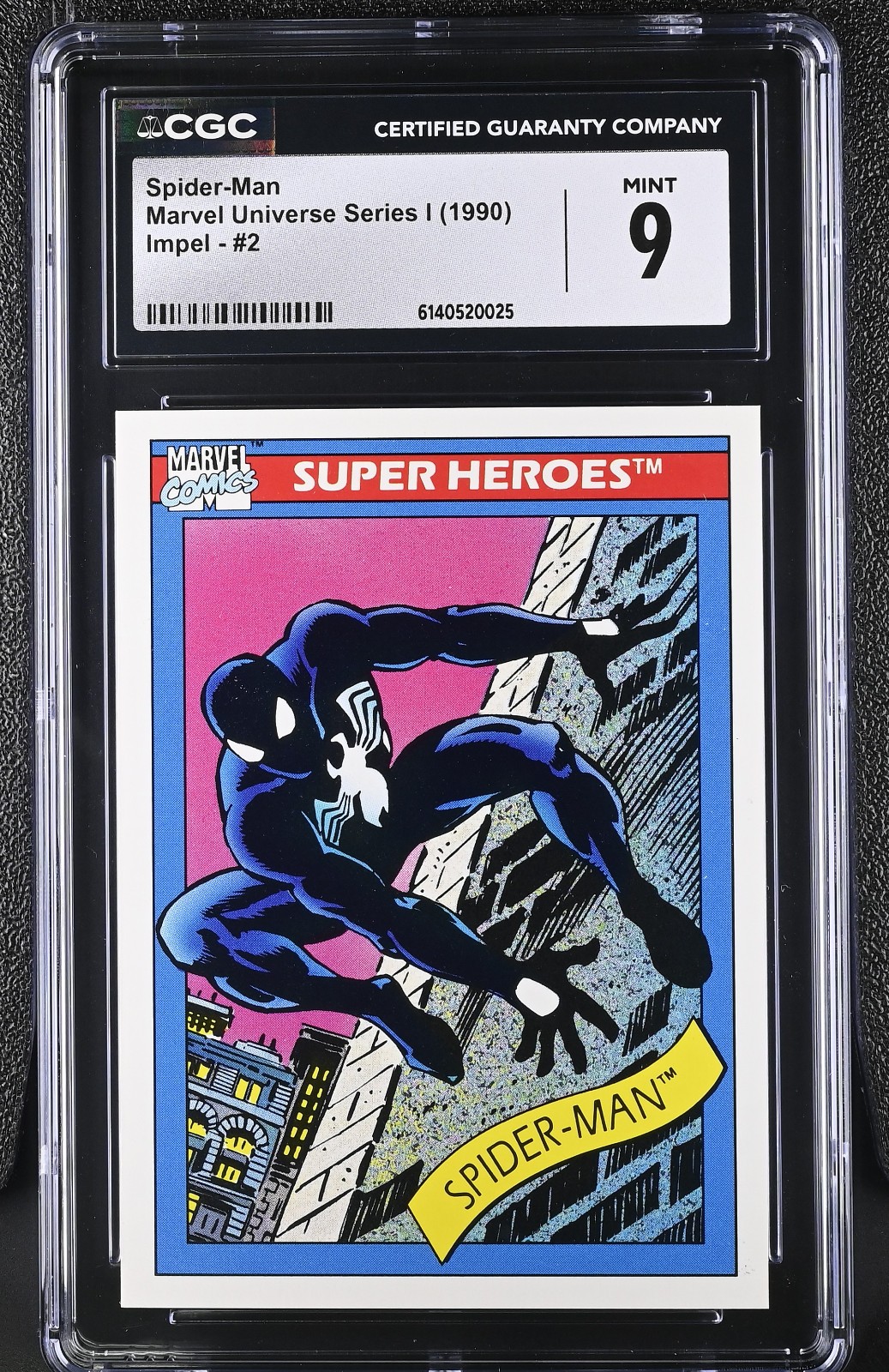 CGC 9 1990 IMPEL MARVEL UNIVERSE SERIE I #2 SPIDER-MAN OTTIME CONDIZIONI