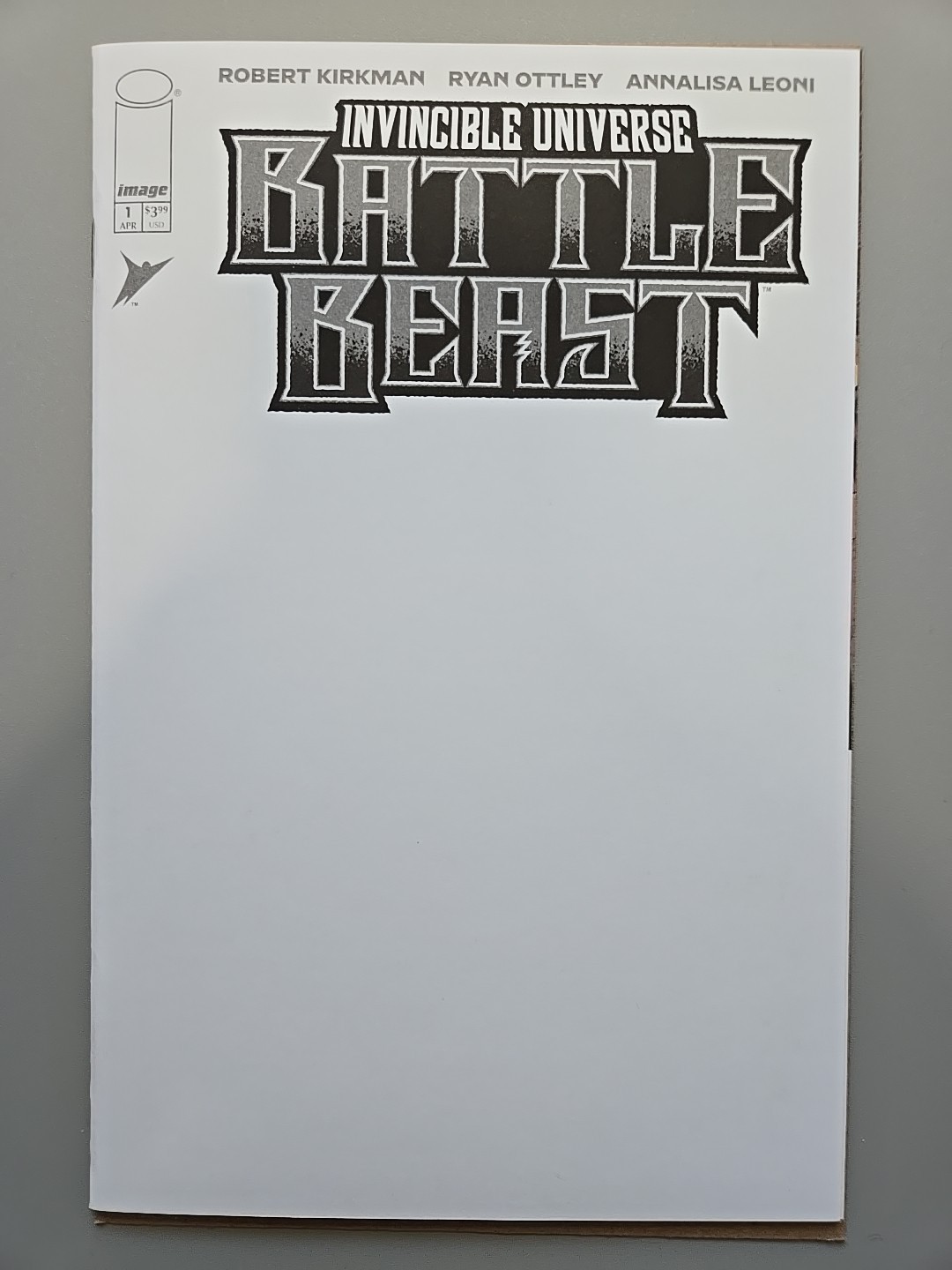 Invincible Battle Beast #1 Blank Variant  NM+